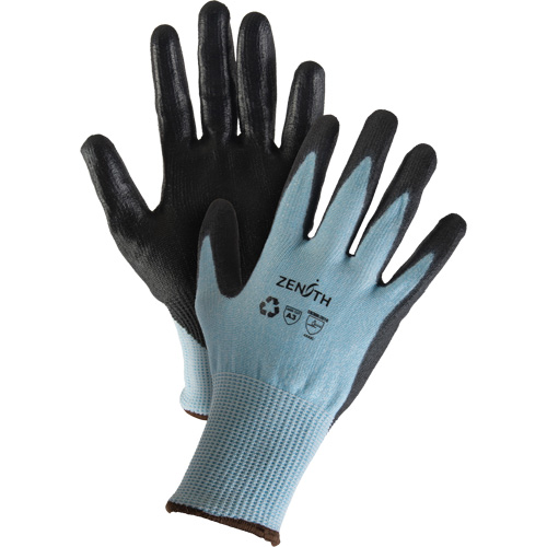 Eco-Friendly Stretch Cut-Resistant Gloves, Size 7, 13 Gauge, Polyurethane Coated, HPPE/RPET Shell, ASTM ANSI Level A3 Sécurité Médic
