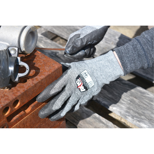 Gants de travail r&eacute;sistants &agrave; la coupe, compatibles avec &eacute;crans tactiles RWG566 AXIS, Taille T-petit, Calibre 18, Rev&ecirc;tement Polyur&eacute;thane, Enveloppe en Acier inoxydable/PEHP, ASTM ANSI niveau A5/EN 388 niveau E Sécurité Médic