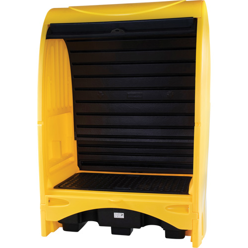 2-Drum Hard Cover Spill Pallet, 43.11" L x 61.61" W x 83.07" H, 1433 lbs. Load Capacity Sécurité Médic