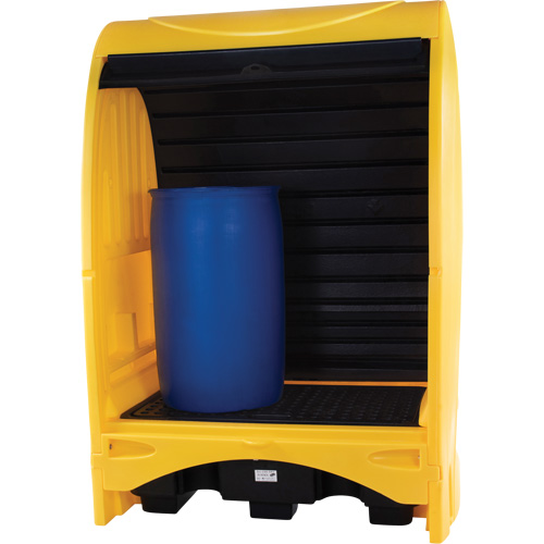 2-Drum Hard Cover Spill Pallet, 43.11" L x 61.61" W x 83.07" H, 1433 lbs. Load Capacity Sécurité Médic