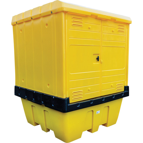 Hard Cover IBC Spill Pallet, 70" L x 70" W x 90" H, 1135 lbs. Load Capacity Sécurité Médic