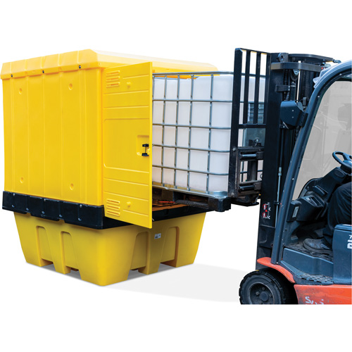 Hard Cover IBC Spill Pallet, 70" L x 70" W x 90" H, 1135 lbs. Load Capacity Sécurité Médic