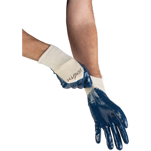 Gants &agrave; doublure interlock de poids moyen, 9/Grand, R&ecirc;vetement Nitrile, Enveloppe en Coton Sécurité Médic