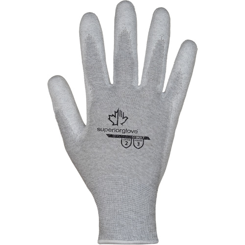 KnitActiv Electrostatic Dissipative Low-Linting White Gloves, 5, Polyurethane Coating, 13 Gauge, Nylon/Cotton Shell Sécurité Médic