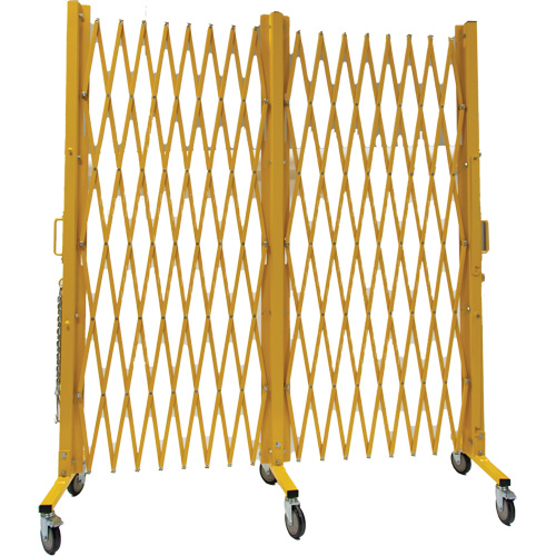 Barri&egrave;re extensible, 84" h x 20' lo, Jaune Sécurité Médic