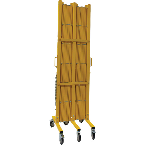 Barri&egrave;re extensible, 84" h x 20' lo, Jaune Sécurité Médic