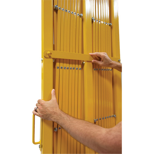 Barri&egrave;re extensible, 84" h x 20' lo, Jaune Sécurité Médic