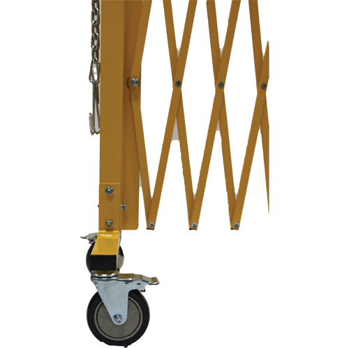 Barri&egrave;re extensible, 84" h x 20' lo, Jaune Sécurité Médic