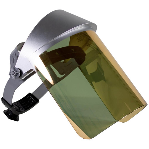 Heat Reflective Face Shield, Polycarbonate, Ratchet Suspension Sécurité Médic