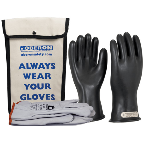 Class 00 Rubber Electrical Glove Kit, 8, 11" L, 20 cal/cm², NFPA 70E Sécurité Médic