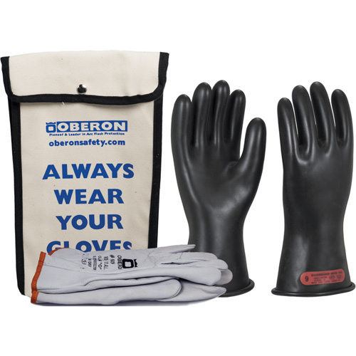 Ensemble de gants en caoutchouc pour l'&eacute;lectricit&eacute; de classe 0, 8, 11" lo, 20 cal/cm², NFPA 70E Sécurité Médic