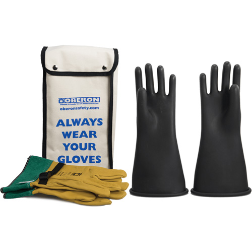 Class 2 Rubber Electrical Glove Kit, 9, 14" L, 37 cal/cm², NFPA 70E Sécurité Médic