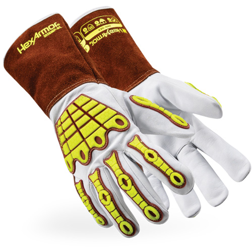 HeatArmor&reg; 5056IMP Welding Gloves, Grain Goatskin, Size X-Large Sécurité Médic