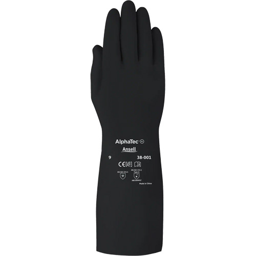 AlphaTec 38001PP Medium Duty Chemical-Resistant Gloves, Size 9, 14" L, Butyl Rubber, 14-mil Sécurité Médic