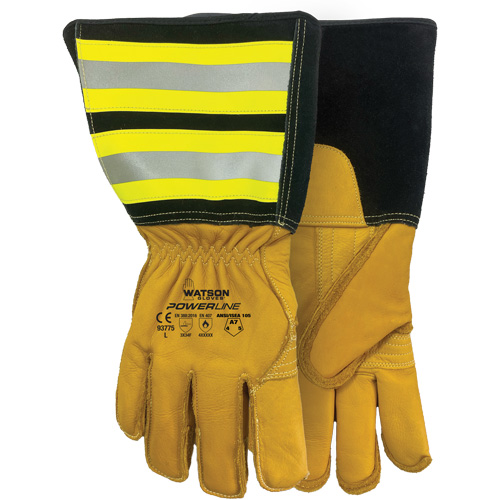 Powerline Water-Resistant Gloves, Leather, Medium Sécurité Médic