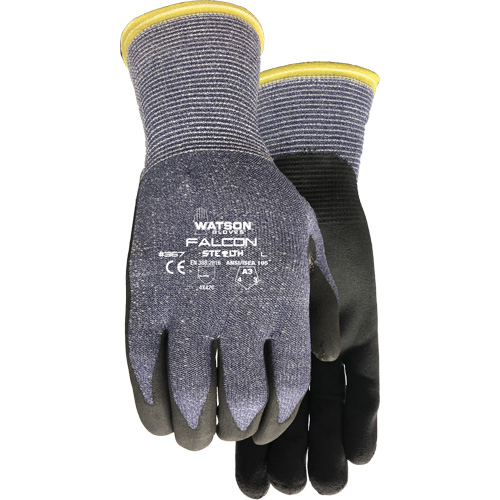 Gants r&eacute;sistant &agrave; la coupe Stealth Falcon 367, Taille Petit, Calibre 15, Rev&ecirc;tement Mousse de nitrile, Enveloppe en Fibre de verre/PEHP/Nylon/Spandex, ASTM ANSI niveau A3/EN 388 niveau C Sécurité Médic