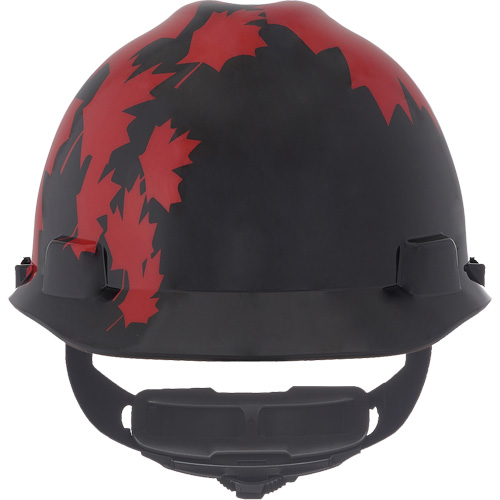 Specialty V-Gard&reg; Hard Hat, Ratchet Suspension, Black/Red Sécurité Médic