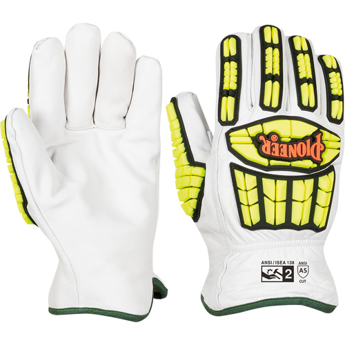 Cut and Impact-Resistant Gloves, Small, Goatskin Palm, Gauntlet Cuff Sécurité Médic