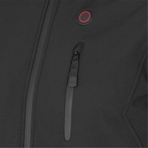 Veste chauffante Softshell, Hommes, Petit, Noir Sécurité Médic