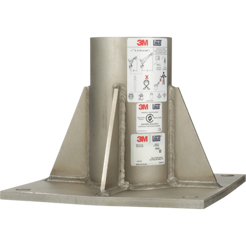 Base de m&acirc;t de potence haute capacit&eacute; en acier inoxydable &agrave; fixation au sol pour espace clos DBI-SALA Sécurité Médic