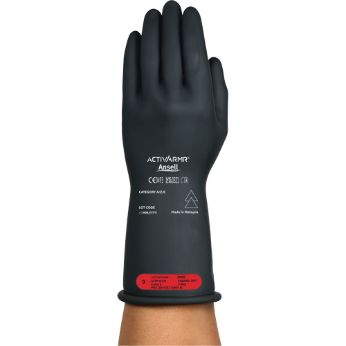 ActivArmr&reg; RIG R011BUL Ultra-Lightweight Electrical Insulated Gloves, ASTM Class 0, Size 9, 11" L Sécurité Médic