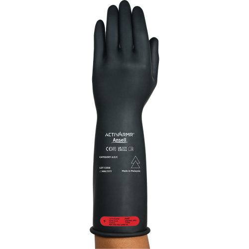 ActivArmr&reg; RIG R014BUL Ultra-Lightweight Electrical Insulated Gloves, ASTM Class 0, Size 8, 14" L Sécurité Médic