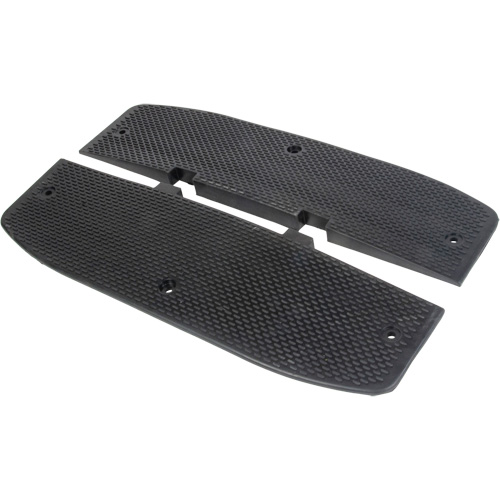 Speed Hump End Caps, Rubber, 2' L x 16" W x 1-1/4" H Sécurité Médic