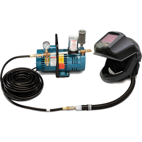 1-Worker DEFENDER Supplied Air Shield & Flip-Front Welding Helmet System Sécurité Médic