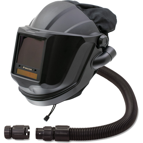Masque respiratoire &agrave; adduction d'air et masque de soudage &agrave; visi&egrave;re relevable avec lentille ADF et valve de contr&ocirc;le MAXSHIELD, Universel, Pi&egrave;ce faciale Sécurité Médic