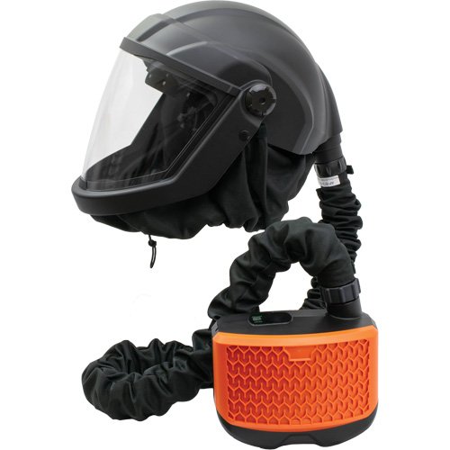 Respirateur &agrave; adduction d'air purifi&eacute; avec visi&egrave;re et ensemble de ventilation PEAKAIR DEFENDER, Respirateur &agrave; masque, Pile Lithium-ion Sécurité Médic