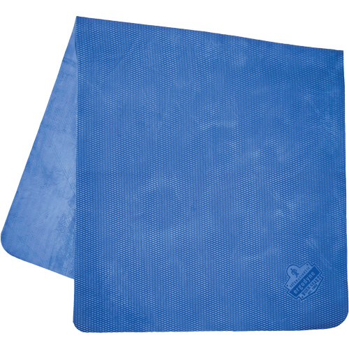 Serviette de refroidissement par &eacute;vaporation &eacute;conomique Chill-Its 6601, Bleu Sécurité Médic