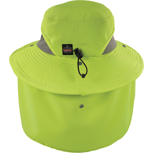 Chapeau de garde forestier 8934 Chill-Its avec prot&egrave;ge-nuque, petit/moyen, Lime haute visibilit&eacute; Sécurité Médic