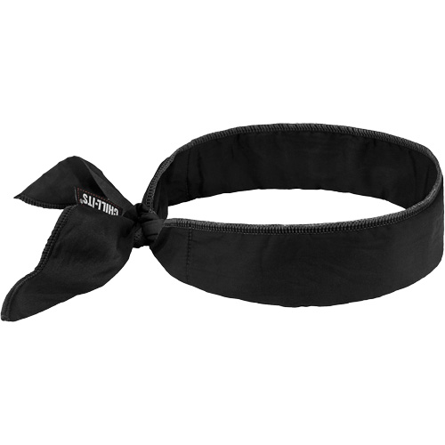 Bandeau de refroidissement Chill-Its 6702 avec polym&egrave;res int&eacute;gr&eacute;s et fermeture &agrave; nouer, Noir Sécurité Médic