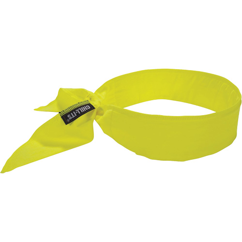 Bandeau de refroidissement Chill-Its 6702 avec polym&egrave;res int&eacute;gr&eacute;s et fermeture &agrave; nouer, Jaune lime haute visibilit&eacute; Sécurité Médic
