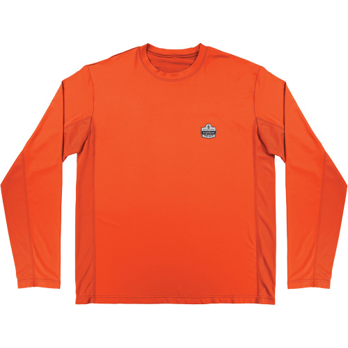 Chill-Its 6689 Cooling Long Sleeve Sun Shirt with UV Protection, Orange, Small Sécurité Médic