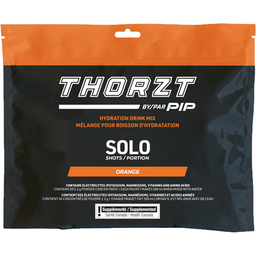 THORZT Sugar-Free Solo Shot Hydration Drink Mix, Single Serve, Orange Sécurité Médic