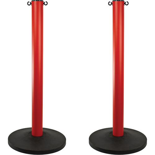 Industrial Stanchion, 37" High, Red Sécurité Médic