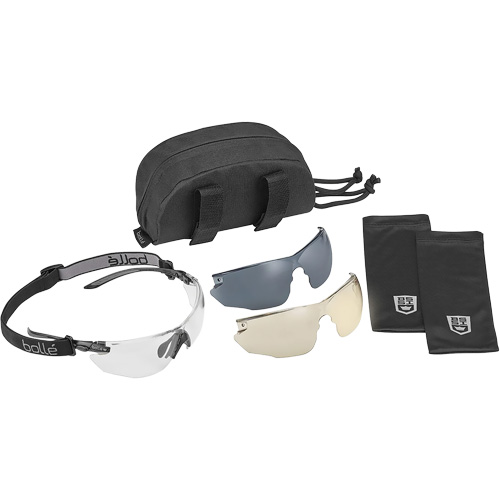 Combat Safety Glasses Kit, Clear/Copper/Smoke Lens, Anti-Fog/Anti-Scratch, ANSI Z87+ Sécurité Médic
