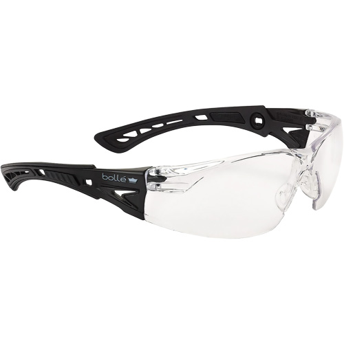 Rush+ Small BSSI Safety Glasses, Clear Lens, Anti-Fog/Anti-Scratch, ANSI Z87+ Sécurité Médic