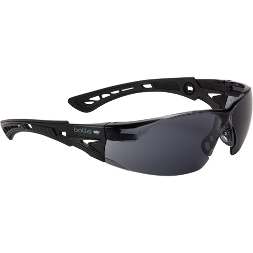 Lunettes de s&eacute;curit&eacute; Rush + Petit BSSI, Lentille Fum&eacute;e/Gris, Antibu&eacute;e/Anti-&eacute;gratignures, ANSI Z87+ Sécurité Médic