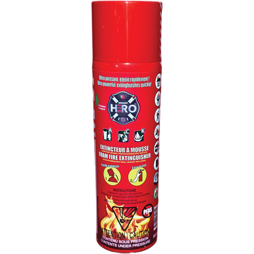 Hero 911 PFAS-Free Fire Extinguisher, ACK, 500 ml Capacity Sécurité Médic
