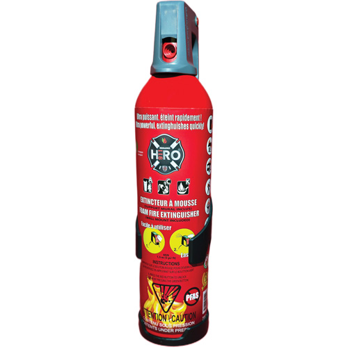 Hero 911 PFAS-Free Fire Extinguisher, ACK, 750 ml Capacity Sécurité Médic