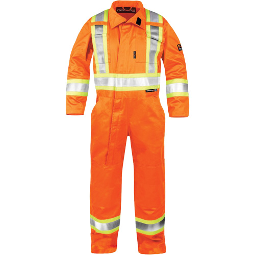 High-Visibility Fire-Resistant Coveralls, Size X-Large, Orange Sécurité Médic