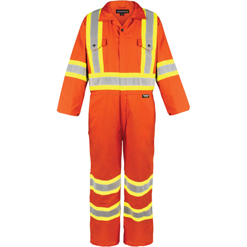 Combinaison non doubl&eacute;e haute visibilit&eacute;, 2T-Grand, Orange haute visibilit&eacute; Sécurité Médic
