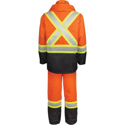 High-Visibility 150-Deniers Rain Suit, Polyester, Large, High Visibility Orange Sécurité Médic