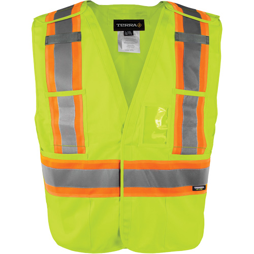 High-Visibility 5-Point Tear Away Vest, High Visibility Orange, Medium/Small, Polyester Sécurité Médic