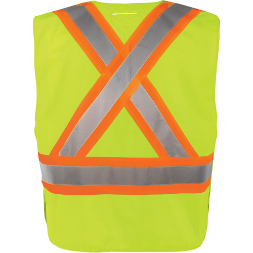 High-Visibility 5-Point Tear Away Vest, High Visibility Orange, Medium/Small, Polyester Sécurité Médic
