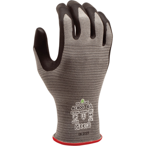 DURACoil Alpha AC800 ESD Gloves, Size Large/8, 18 Gauge, Microfoam Nitrile Coated, HPPE Shell, ASTM ANSI Level A4/EN 388 Level D Sécurité Médic