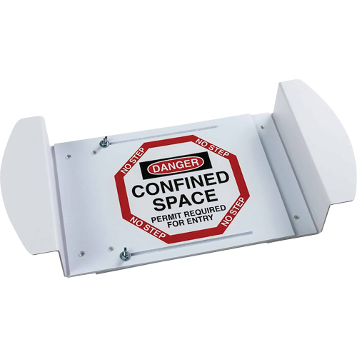 Panneau pour trou d'homme "Danger Confined Space Permit Required For Entry", 21" x 30", Polystyr&egrave;ne, Anglais Sécurité Médic
