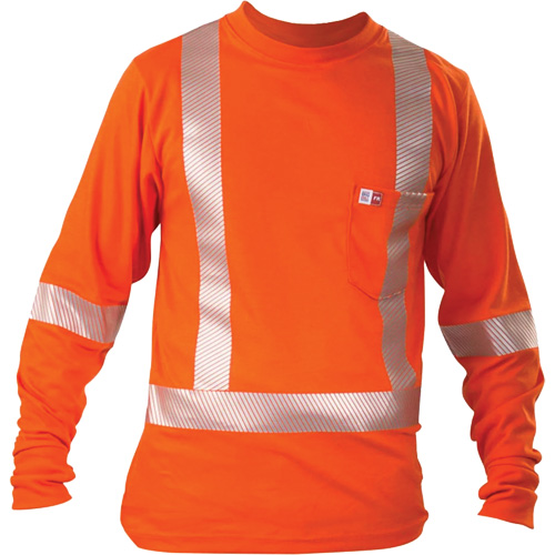 Long-Sleeved T-Shirt, Medium, Orange Sécurité Médic